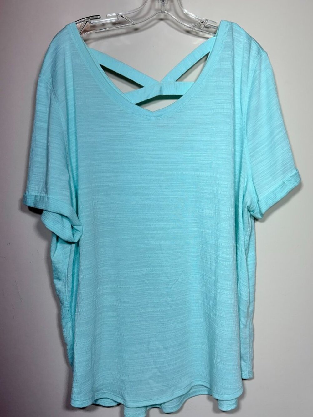 Soft Surroundings Mint Green Short Sleeve Top 2X